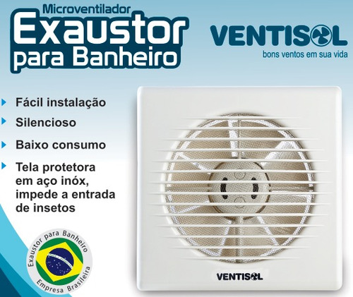 Extractor Para Ventilacion En Aseos Y Baños 150mm Ventisol