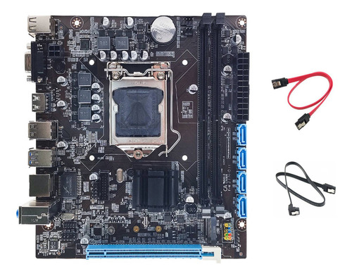 Placa Madre H110+2 Cables Sata Lga1151 M.2 Nvme Compatibles