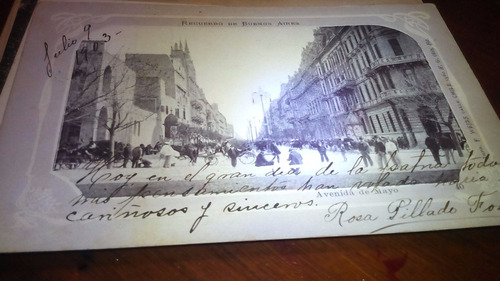 Postal Avenida De Mayo  1903,entregada En La Fragata