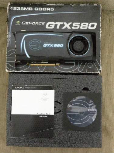 Placa De Vídeo Gtx580 1,5gb Evga Na Caixa Artefatos