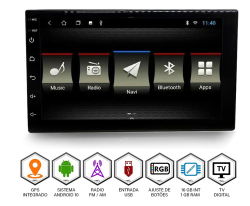 Central Multimidia Android Wifi Baixa Aplicativo Play Store