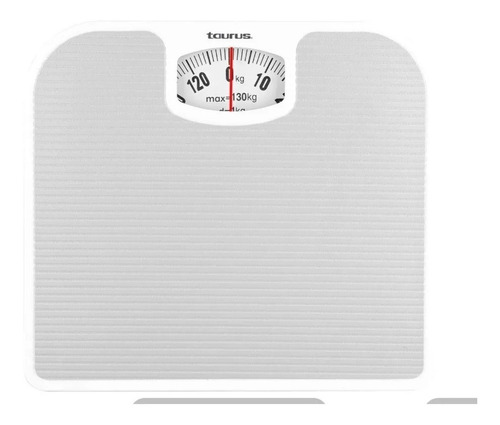 Imagen 1 de 3 de Bascula De Baño Taurus Obelix Analoga 130kg Blanca