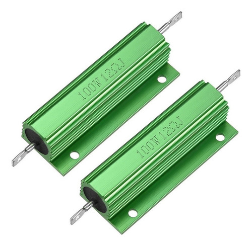 2 Resistencias De Carcasa De Aluminio 100w 12 Ohm Bobinadas