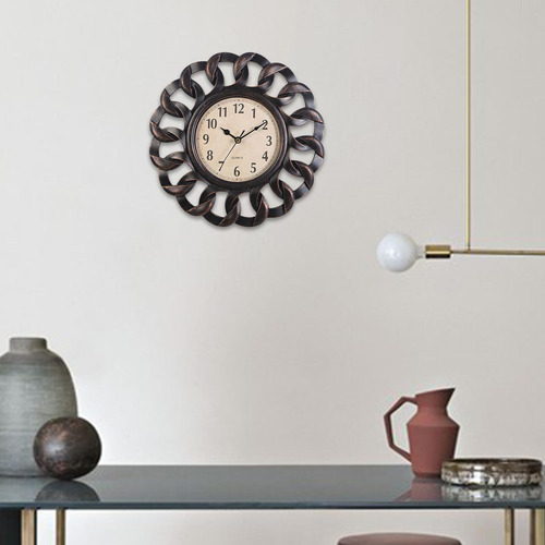 Reloj De Pared Retro, Creativo, Con Pilas, Silencioso, Negro