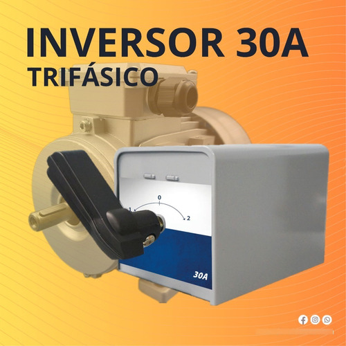 Inversor Trifasico De Giro Para Motor 3x30 Amp 250 Vac