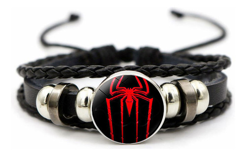 Collar Spiderman Hombre Araña Heroes Accesorios Pulsera Pulsera Brazalete