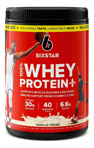 Proteina 100% Whey Protein Plus Muscletech Six Star 4.1 Lbs Sabor Vainilla