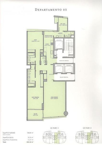 Departamento - Playa Brava, Le Parc, 2 Suites, Toilette Y Dependencia