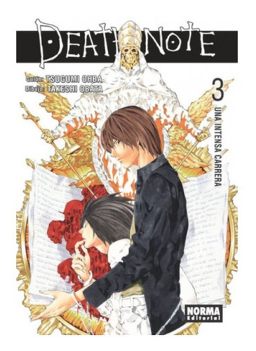 Death Note: De Tsugumi Ohba. Serie Death Note, Vol. 3. Editorial Norma Comics, Tapa Blanda, Edición 1 En Español, 2014