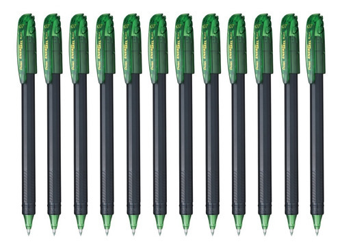 Bolígrafos Pentel Energel Stick Bl417 0.7 Mm Caja 12 Piezas Color de la tinta Verde claro Color del exterior Negro