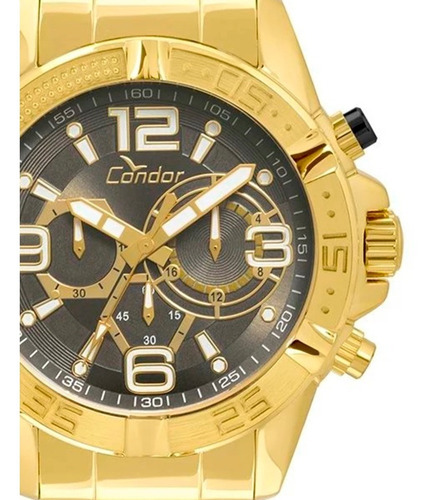 Relógio Masculino Dourado Condor Covd34aa/4c Original