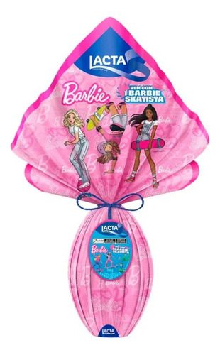 Ovo De Páscoa Barbie Menina E Hotwheels Menino Lacta Kit 2un