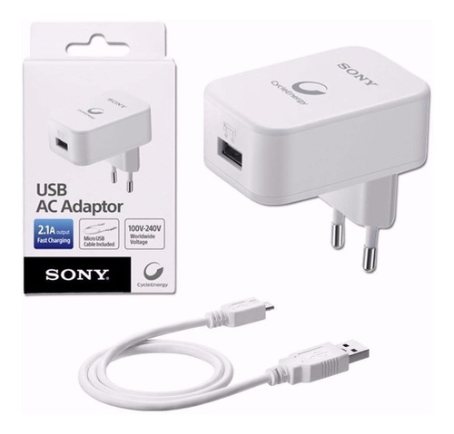 Cargador Sony Usb Ac Micro Usb 2.1a Cycle Energy /3gmarket