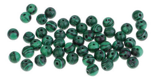 50 Pcs 8mm Verde Natural Malaquita Contas Grande Buraco