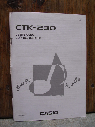 Manual Guía Teclado Casio Ctk 230 Zona Caballito