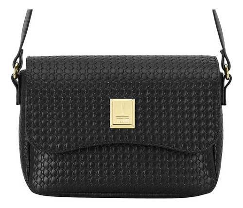 Bolsa Feminina Vizzano Tiracolo Modern Soft Moda Sofisticada Cor Preto