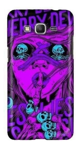 Funda Celular Calavera Morado Calaca Arte Todos Los Cel