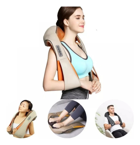 Massageador Elétrico Pescoço Costa Ombro Térmico Carro Bi