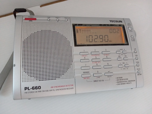 Imagem 9 de 9 de Rádio Tecsun Pl-660 Caixa Capa Antena Fonte Banda Aérea Comp