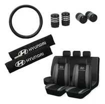 Comprar Funda Tela Y Ecocuero Hyundai + C. Volante Y Cinto + Tapas