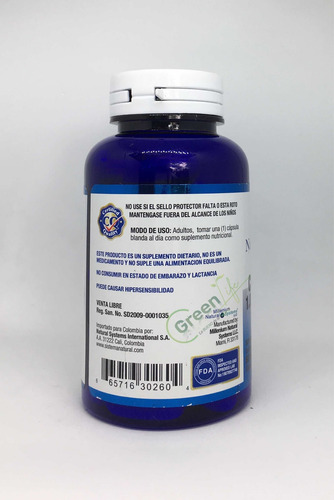 Calcio De Coral Orgánico 1000mg + Vitamina D X60 Cápsulas