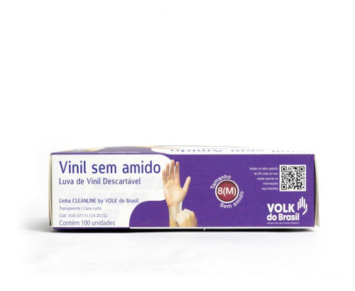 Imagem 3 de 4 de Caixa De Luva De Vinil Desc. Sem Amido Nobre 100 Unid. Tam M