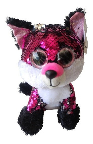 Raposa Paetê/lantejoula E Olhos De Glitter (19cm) Br Machine