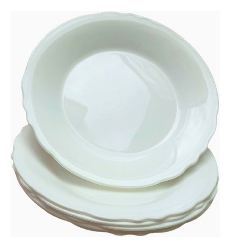 Set 35 Platos Playos Y 35 Postre Oferta Eventos Cumpleaños Blanco Liso