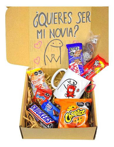 Caja Kit, Flork, Quieres Ser Mi Novia, Taza A Elegir, 11oz