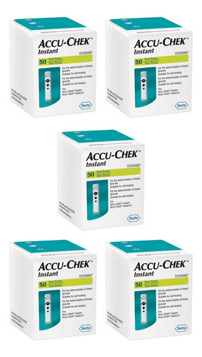 250 Tiras Cintas Glicemia Accu-chek® Instant
