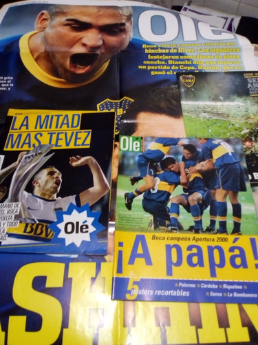 Boca Juniors Lote De Revistas Y Pósters Muy Bueno!