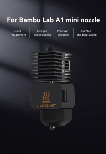 Hotend + Nozzle Acero Bambu Lab A1 Y A1 Mini Calidad Premium 24v