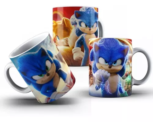 Caneca Sonic O Filme Sonic The Hedgehog Ouriço Correndo