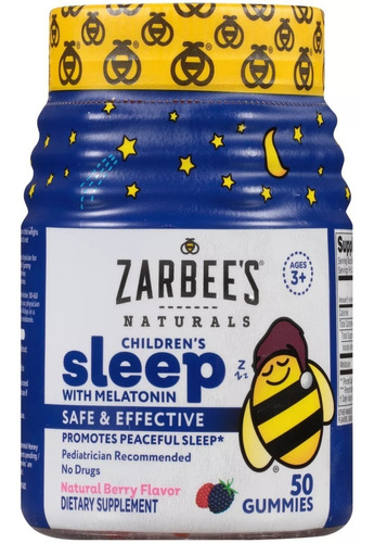 Zarbee's 50 Gomitas Suplemento Para Dormir Niños Melatonina