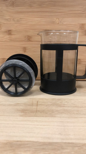 Cafetera Embolo Vidrio Metal Y Plastico Negro 800 Ml Desc
