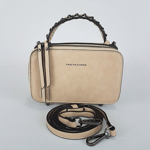 Bolsa Tiracolo Chalita Ch0390 Bege
