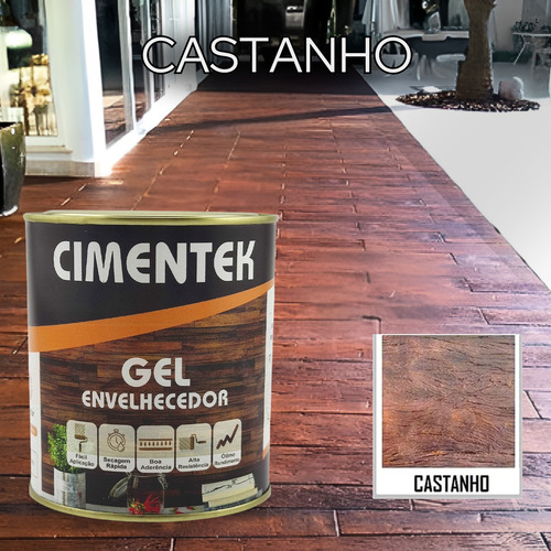 Kit Com 2 Tinta Para Imitar Madeira Cimentek 3,6l