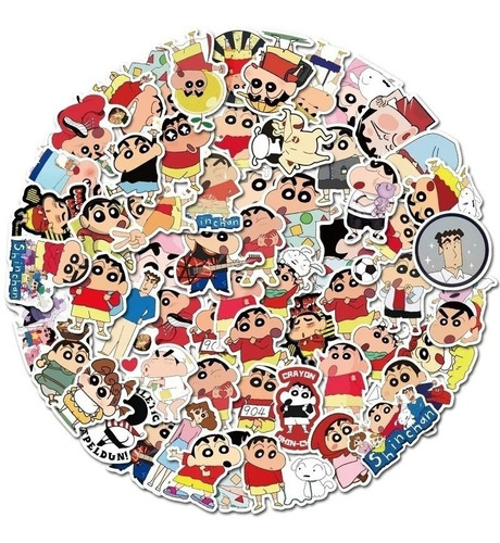 Imagen 1 de 5 de Shin-chan - Set De 50 Stickers / Calcomanias / Pegatinas