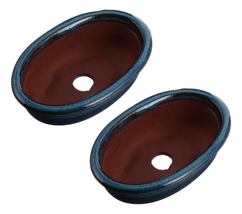 Maceta De Cerámica Esmaltada, 2 Unidades, Jarrón De Estilo C