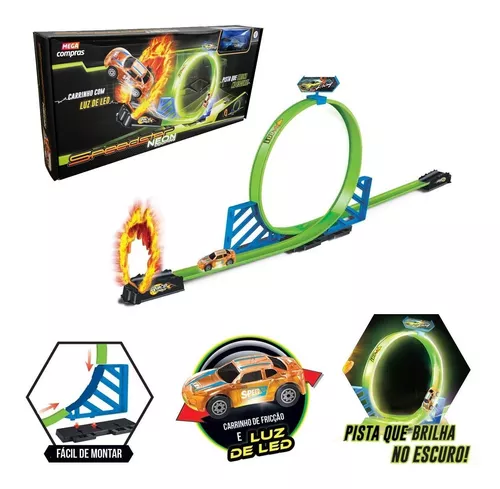 Pista de Carrinhos com Looping Speedster com 4 carrinhos Polibrinq