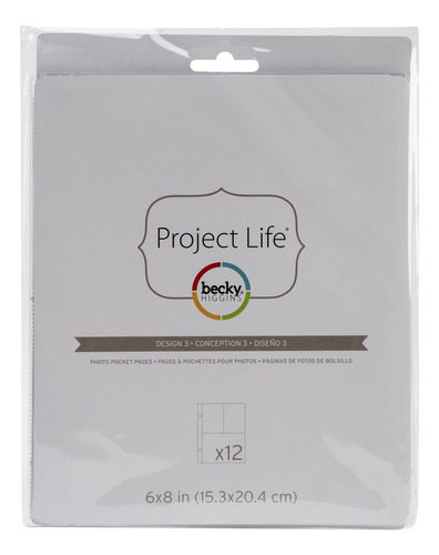 97733 Project Life Photo   Page Protector - 6 X 8 Diseã...