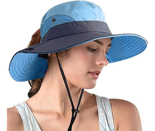 Sombrero Para El Sol Ajustable Con Protección Uv Para Mujer