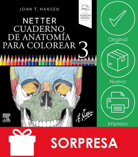 Netter / Cuaderno Colorear + Pluma Hueso Regalo