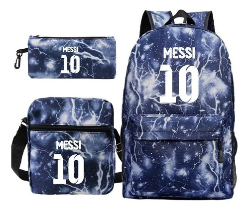 Mochila Escolar De Ronaldo Cr7 Portugal, 3 Piezas