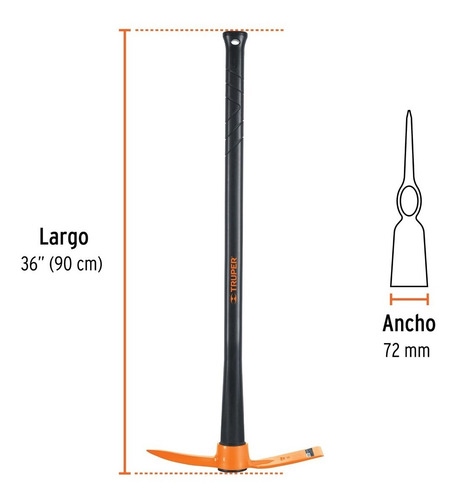 Talacho Pico 2.5lb Con Mango Fibra De Vidrio Truper 18631
