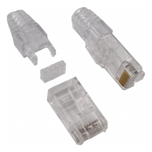 Pack 100 Fichas Rj45 Cat 6 Con Botita Incluida