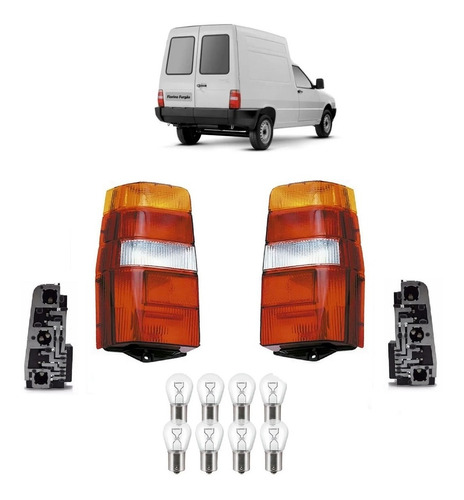 Kit Sinaleira Tras+soquete+lampadas Fiorino 1995 1996 95 96