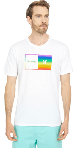 Camiseta Hurley Pride Halfer De Manga Corta Blanca LG