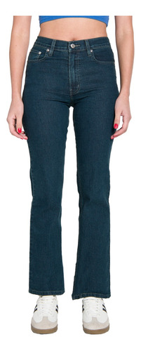 Jeans Oggi Mujer Mezclilla Azul Oscuro Atraction Straight