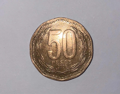 Moneda De 50 Pesos Falla Chiie 2008